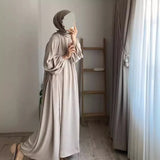 Fongt And Autumn New Muslim Women's Clothing Pure Color Elegant Fashion Loose-Fitting Suit