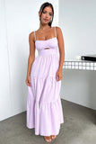 Fongt Women's New Slings Solid Color Waist Dress Low Breast Elegant Women's Big Skirt 246043