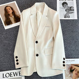 Fongt Green Suit Jacket Woman 2025 Spring And Autumn New Leisure Temperament High-End Sense Fried Street Small Suit Suit Woman