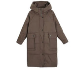 Large Winter Down Jacket Jacket Loose Warmth Thickening Women's Parka Hooded Long Women