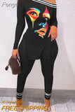 Collar Pullover Top Slim Fit Pants Suit Elegant Women Printed Long Sleeve Pant Suit Female Streetwear Vintage Two Piece