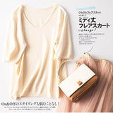 Sweater 2020 New Female V-neck Short-sleeved Knitted Pullover Jumper Pull Femme Clothes Loose Designer