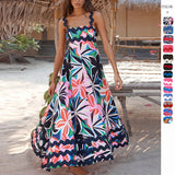 Fongt Women's High-End 2026 Spring And Summer New Sling Dress Print Long Dress Dress Women