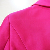 STREET Newest 2023 Designer Jacket Women's Slim Fitting Double Breasted Lion Buttons Pique