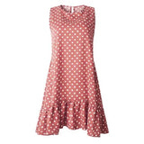 Casual Slim Thin Party O Neck Dot