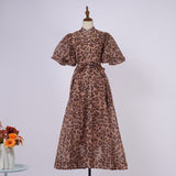 Fongt Court Style High Design Feeling Heavy Industry Nail Drill Short Sleeve Single Buckle Dress + Sling