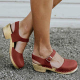 Summer Fashion Platform Sandals Women Wedge Shoes Buckle Strap Ladies Leather Boots Casual Increase Height Sandal Plus