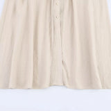 Fongt Homemade New Women's Dress With Belt Linen-Blend Mixed Muffled Dress 8372105