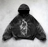 Fongt Wash Hooded Hoodie Hoodie Winter High Street Men And Women With The Same Shirt Top