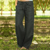 ZANZEA Women Autumn Pants Wide Leg Trousers 2022 Elegant Button Long Pant Turnip Lace Up Pantalon Zip Palazzo