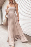Back Ruffle Tiered Maxi