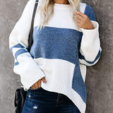 Fongt And Winter New Striped Retro Street Sweater Bumping Round Collar Knitting Shirt