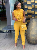 Two Piece Set African Dresses for Women Dashiki Fashions Ensemble femme 2 Pieces Suit Clothes 2019 Bazin Robe Africaine