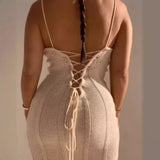 Fongt Knitted Sling Bag Hip Dress
