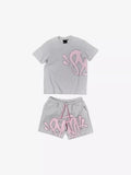 Hip Hop Men's And Women's Alphabet Printed Loose Short-Sleeved Blouse Men's Summer Trend Card Leisure Sports-Outfit