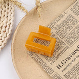 Square Geometric Frosted Hair Claws Clamps Acetate Hairpins Women Hollow Out Ponytail Clips Makeup Styling Tools