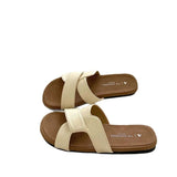 Fongt Soft Base Without Tired Feet Cross Word Drag Summer New Fairy Style With Skirt Flat Beach Sandals