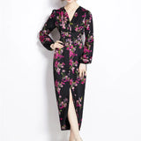 Fongt Temperament Elegant Dress Spring And Autumn New Light Style Lantern Sleeve Femininity Print Dress Dress