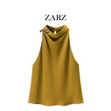 Fongt Homemade New Women's Clothing Smocoat With Seam-Cloaught Hanging Collar Blouse 8919 911