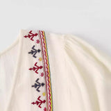 Fongt Women's Clothing 2025 Summer New Splicing Embroidery Short Dress