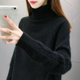 Sweater For Women Fall Winter Casual Knitted Tops Candy Colors Korean Long Sleeve Bottomed Pullover New Sueter