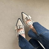 Fongt Small Fragrant Feng Tip Mary Jane Shoes Women 2025 Spring With Skirts Small Leather Shoes Retro Coarse Heel Single Shoes Women