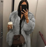 Fongt Women Warm And Fashionable Luxury Round Collar Showing Thin Open Shirt Long Sleeves Fashion Temperament Famous