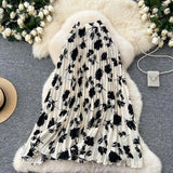 Fongt Half-Dress Dress Woman Autumn 2025 New Shade Across The Flowing Large Umbrella Skirt Folded Flower A Word Half Skirt