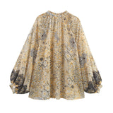 Fongt For Women's INS Burst Metal Color Line Printed Shirt + Printed Skirt