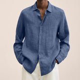 Fongt Explosion Autumn Long Sleeve V-Neck Loose Button Cotton Shirt Shirt