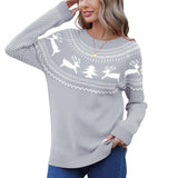 Fongt Sweater Women's Jabbing Autumn And Winter Loose Knitted Round Collar Casual Coat