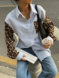 Fongt Loose Spliced Striped Shirt Top
