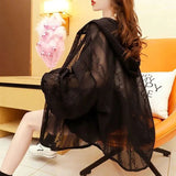 Fongt Ice Silk Sunscreen Coat Women's Lace Net Red 2025 New Thin Air Breathable Street Sunscreen