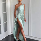 Fongt Summer Design Sensual Stylish Stylish Slanted Forked Swear Dress