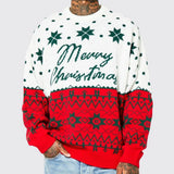 Fongt Men's Autumn/Winter Christmas Knitted Christmas Jackcase Christmas T-Shirts With Loose Hooded Sweater