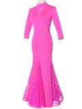 2024 Summer New Fashion Standard Dance Dress Performance Waltz Modern High Neck Lace Social Elegant Y2k Dresses TH2800-Outfit