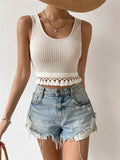 Fongt Spring And Summer New Products Repair The Hem Splicing Taway Design Vest Top