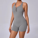 Fongt Back Tight Hollow-Out Yoga Pants Peach Hip All-Piece Speed Dry Exercise Fitness Jumpsuit-Outfit