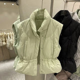 Down Vest Women 2022 New Winter Ultra Light Gilet Female Casual Loose Waistcost 90% White Duck Down Jacket