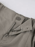 Vintage Low Rise Asymmetric Cargo Shorts-Outfit