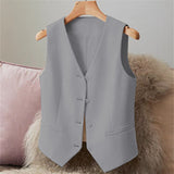 Fongt Suit Vest Young Vest Spring And Autumn New Repair Women Black Short Female Horse Clip Small
