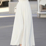 Fongt 2025 New Temperament Of The High-End High-End Fine Gentle White Sleeveless Dress