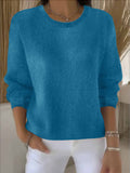 Fongt Sheintemu Autumn And Winter Long-Sleeved Solid Color Sweater New Burst