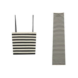 Fongt Autumn New Women's 28 Sets 08 Striped Slings Knitted Dress Straight
