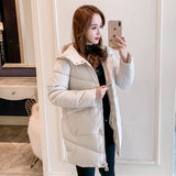 2024 Autumn And Winter Korean New Version Of Thick Down Padded Jacket Padded Coat Female Long Padded Jacket Ins Bread Suit-Outfit