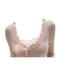 V-Neck Knitted Sweater Pullover Basic Long Sleeve Slim Fit T-shirt Female Autumn Winter Jumpers Top Y2K Women
