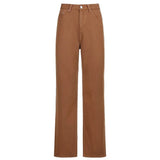 Loose Jeans For Women High Waist Cool Basic Trousers Vintage Casual Full Length Wide Leg Pants High Street Wear