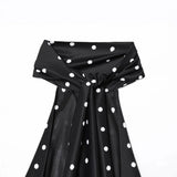 Fongt Women's Clothing INS Net Red Explosion Retro Black And White Wave Point Sleeveless Vest Top