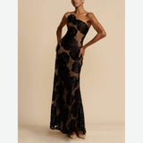 Fongt Women's New Sexy Hollow Three-Dimensional Flower Dress