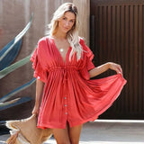 Ruffles Solid Bandeau Mini